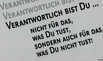 Kunststoffschild - Hinweisschild - Warnschild -VERANTWORTLICH BIST DU... - Gr. 25 x 15 cm - 308456