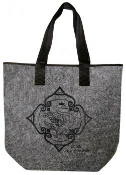 Filztasche mit Einstickung - Neuschwanstein Wappen - 26194 Shoppertasche Gr. ca. 46,5cm x 39,5cm
