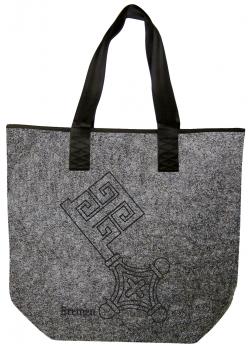 Filztasche mit Einstickung - Bremen Stadtschlüssel - 26224 Shoppertasche Gr. ca. 46,5cm x 39,5cm