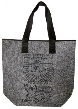 Filztasche mit Einstickung - Düren Wappen Emblem - 26228 Shoppertasche Gr. ca. 46,5cm x 39,5cm