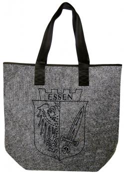Filztasche mit Einstickung - Essen Wappen Emblem - 26229 Shoppertasche Gr. ca. 46,5cm x 39,5cm