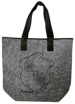 Filztasche mit Einstickung - Fritzlar Wappen Emblem - 26232 Shoppertasche Gr. ca. 46,5cm x 39,5cm
