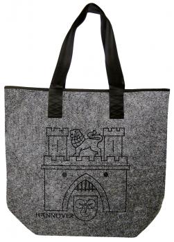 Filztasche mit Einstickung - Hannover Burg - 26235 Shoppertasche Gr. ca. 46,5cm x 39,5cm
