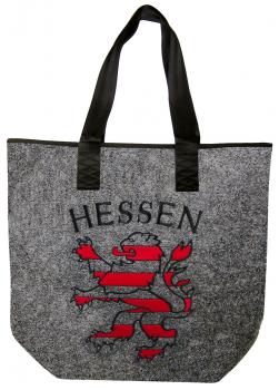 Filztasche mit Einstickung - Hessen Löwe - 26237 Shoppertasche Gr. ca. 46,5cm x 39,5cm