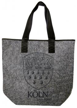 Filztasche mit Einstickung - Köln am Rhein - 26243 Shoppertasche Gr. ca. 46,5cm x 39,5cm