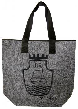 Filztasche mit Einstickung - Wappen Mindelheim - 26248 Shoppertasche Gr. ca. 46,5cm x 39,5cm
