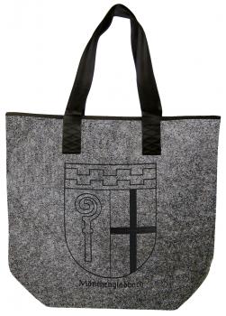 Filztasche mit Einstickung - Wappen Mönchengladbach - 26249 Shoppertasche Gr. ca. 46,5cm x 39,5cm