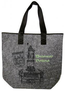 Filztasche mit Einstickung - Niederwald Denkmal - 26250 Shoppertasche Gr. ca. 46,5cm x 39,5cm