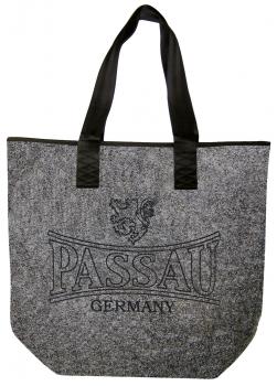 Filztasche mit Einstickung - Passau Germany - 26323 Shoppertasche Gr. ca. 46,5cm x 39,5cm
