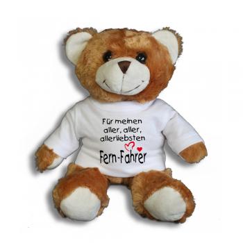 Teddybär mit T-Shirt - für meinen aller aller allerliebsten Fern-Fahrer Gr. ca. 26 cm - 27009