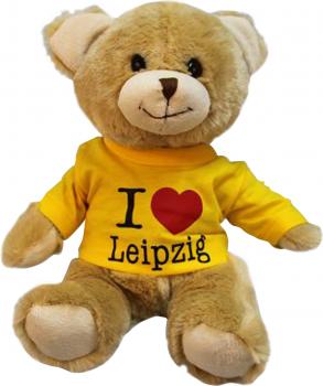Plüsch - Teddybär mit Shirt - I Love Leipzig - 27073 - Größe ca 26cm