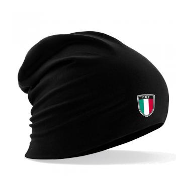 Longbeanie Slouch-Beanie Sommerbeanie mit Textildruck Wappen - ITALIEN ITALY - SB55042