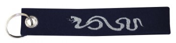 Filz-Schlüsselanhänger mit Stick Tattoo Schlange Gr. ca. 17x3cm 14172 schwarz