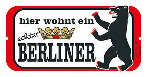 Hinweisschild Tür - Hier wohnt ein Berliner - 308142