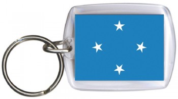 Schlüsselanhänger Anhänger - MIKRONESIEN - Gr. ca. 4x5cm - 81108 -  Keyholder WM Länder