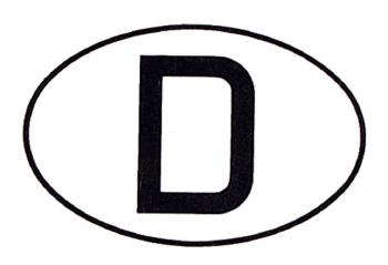 Auto-Aufkleber D = Deutschland - 301001 - Gr. ca. 14,5 x 9,5 cm - Wappen Landeszeichen Flagge