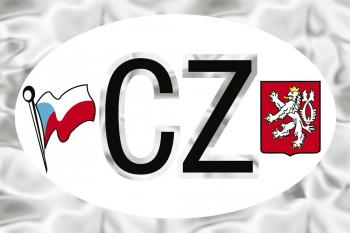 Aufkleber Länderzeichen - CZ = TSCHECHIEN - Gr. ca. 10 x 6,5cm - 301177