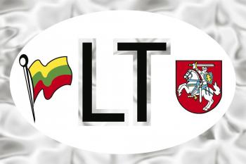 Auto-Aufkleber Stick Applikation Emblem Aufkleber "LT = Litauen" NEU Gr. ca. 10 x 6,5cm (301179) Autokennzeichen Wappen Landeszeichen Flagge