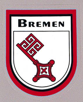 PVC-Aufkleber - Bremen Wappen - 301422 - Gr. ca. 6,5 x 8 cm