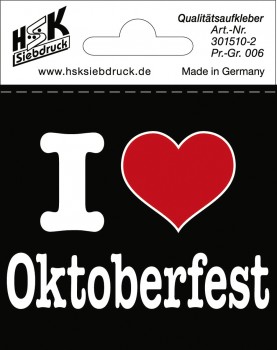 PVC-Aufkleber - I like Oktoberfest - 301510-2 - Gr. ca. 7,5 x 7 cm