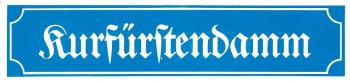 PVC Aufkleber - KURFÜRSTENDAMM - 301558 - Gr. ca.22,5 X 5,5cm
