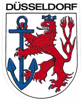 PVC-Aufkleber - Düsseldorf Wappen - 301562 - Gr. ca. 6,5 x 9 cm