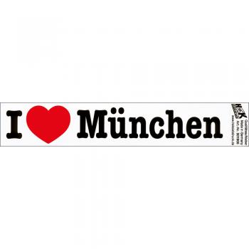 PVC-Aufkleber - I love München - Gr. ca. 18 x 3,5 cm - 301905