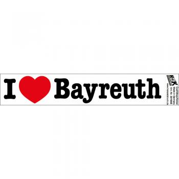 PVC-Aufkleber - I love Bayreuth - Gr. ca. 18 x 3,5 cm - 301908
