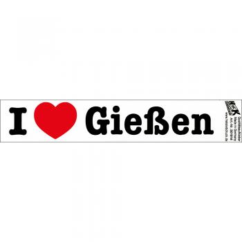 PVC-Aufkleber - I love Gießen - Gr. ca. 18 x 3,5 cm - 301914