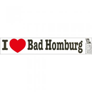 PVC-Aufkleber - I love Bad Homburg - Gr. ca. 18 x 3,5 cm - 301924