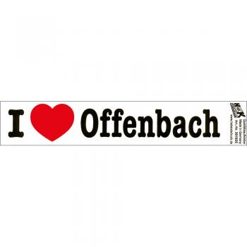 PVC-Aufkleber - I love Offenbach - Gr. ca. 18 x 3,5 cm - 301925