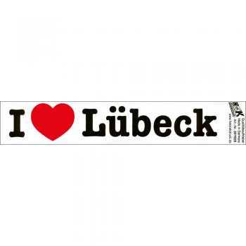 PVC-Aufkleber - I love Lübeck - Gr. ca. 18 x 3,5 cm - 301928