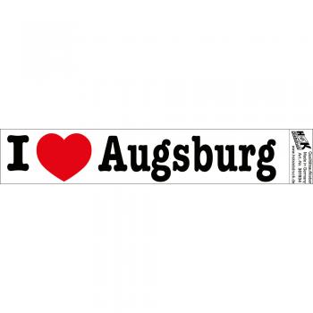 PVC-Aufkleber - I love Augsburg - Gr. ca. 18 x 3,5 cm - 301934