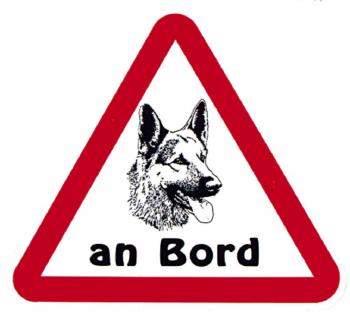 PVC-Aufkleber - Hund an Bord - 302042 - Gr. ca. 16 x 16 cm