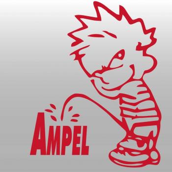 Pinkelmännchen Applikations-Aufkleber - auf Ampel links - 303664 Gr. ca. 15cm