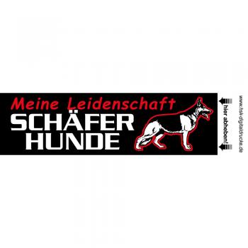 Aufkleber - Meine Leidenschaft Schäferhunde - Gr. ca. 12 x 3,5 cm - 307179