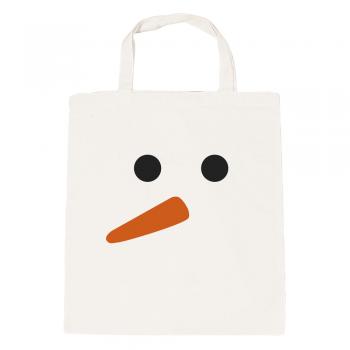 Baumwolltasche Weihnachten Schneemann 30756 weiß