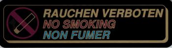 Schild - Rauchen verboten, no smoking, non fumer - Gr. 16 X 4,5cm - 308023