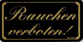 Verbotsschild - RAUCHEN VERBOTEN - Gr. 15,5 x 7,5 cm - 308094