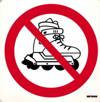 Schild mit Hinweis - Inliner fahren verboten - Gr. 20 X 20 cm - 308362