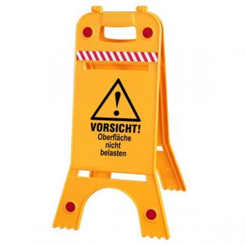 Warnaufsteller Dachaufsteller - Vorsicht! Oberfläche nicht belasten - Gr. ca. 28 x 64 cm – 308540/8 beidseitige Beschriftung