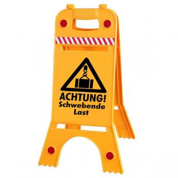 Warnaufsteller Dachaufsteller - Achtung! Schwebende Last - Gr. ca. 28 x 64 cm – 308541/4 beidseitige Beschriftung
