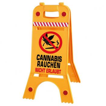 Warnaufsteller Dachaufsteller - Cannabis rauchen nicht erlaubt - Gr. ca. 28 x 64cm - 308551-3 beidseitige Beschriftung