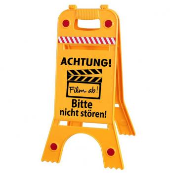 Warnaufsteller Dachaufsteller - Achtung ! Film ab ! Bitte nicht stören - Gr. ca. 28 x 64cm - 308551-8 beidseitige Beschriftung