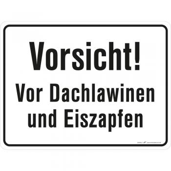 Hinweisschild Schild - Vorsicht - Vor Dachlawinen und Eiszapfen - Gr. ca. 40 x 30 cm - 038645/1