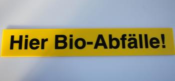 Schild - Hier Bio-Abfälle - Gr. ca. 29,5 x 5 cm - 308790/1