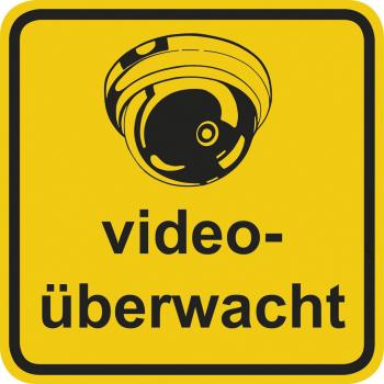 Hinweisschild - videoüberwacht - Gr. ca. 20 x 20 cm - 308810/1