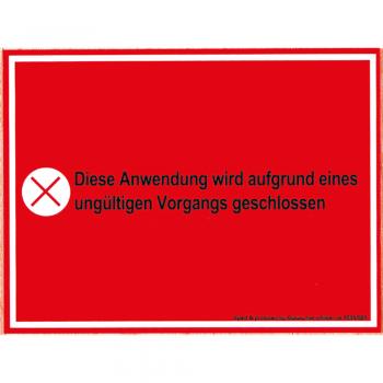 Spaßschild - Diese Anwendung wird aufgrund... - 309035 - Gr. ca. 20 x 15 cm