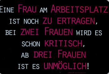 Spaß-Schild - Frau am Arbeitsplatz...ertragen - Gr. 30 x 20 cm  - 309097 - Arbeit Frau