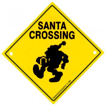 Adventure-Schild incl. 2 Saugnäpfe Hinweisschild Santa Crossing 309130/1 Gr. ca. 15cm x 15cm